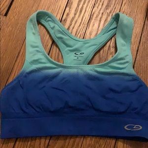 C9 by Champion Sports Bra. Teal/dark blue ombré. S